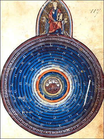 Earth at the center of the Spheres. The Spheres and Ordered Universe. Astral Spheres by Gautier de Metz